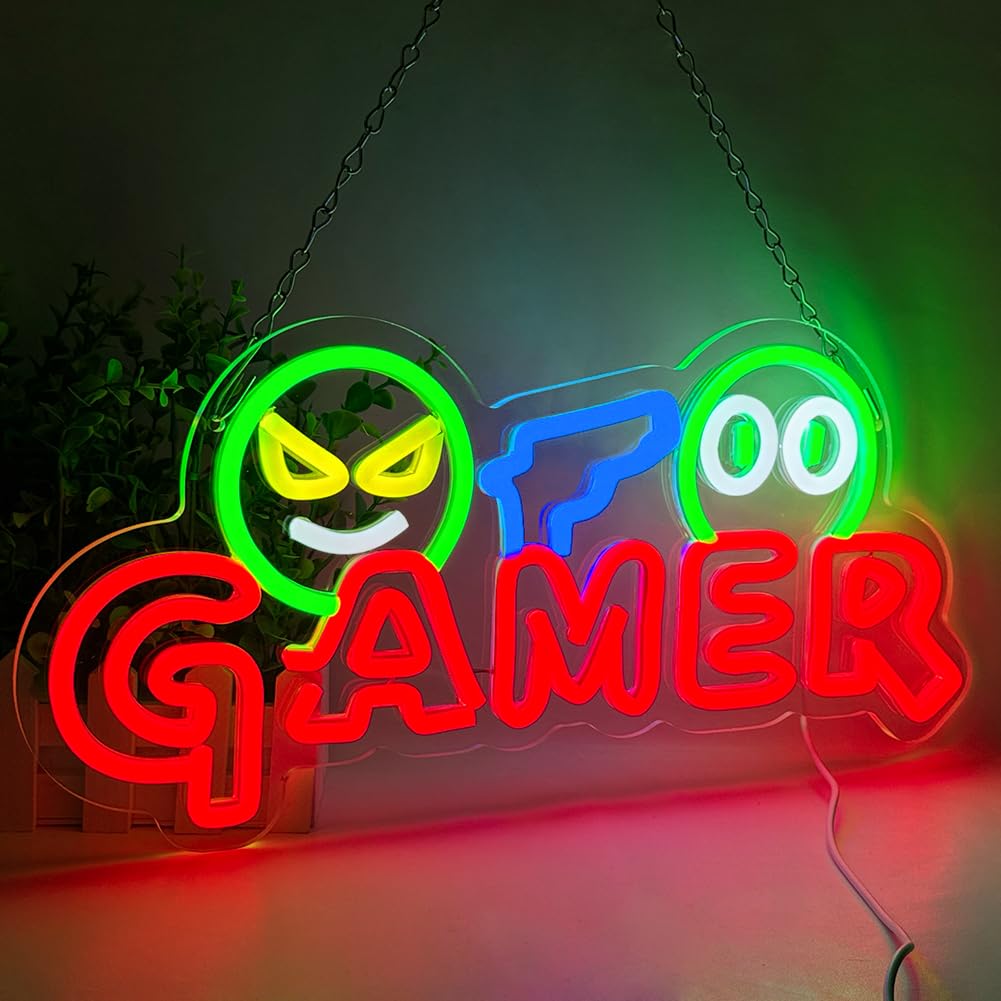 Party Games School - Oyuncu Neon Tabelası LED Duvar Lambası