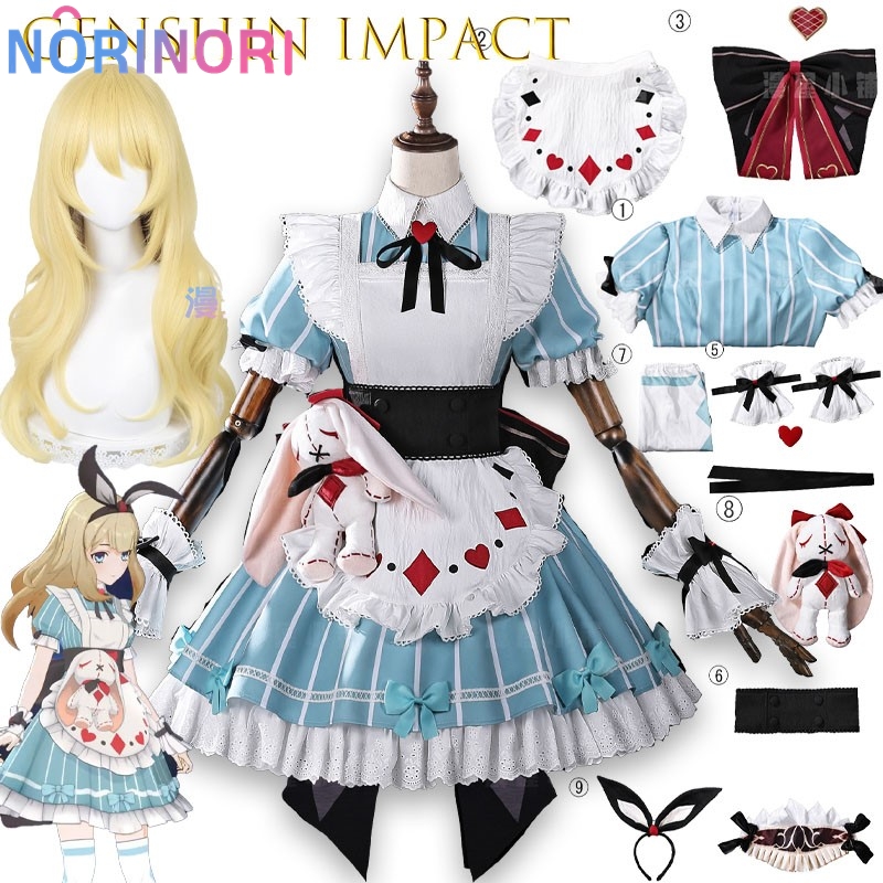 Party Games Alice In Wonderland - Genshin Impact Alice Cosplay kostüm Fairyland