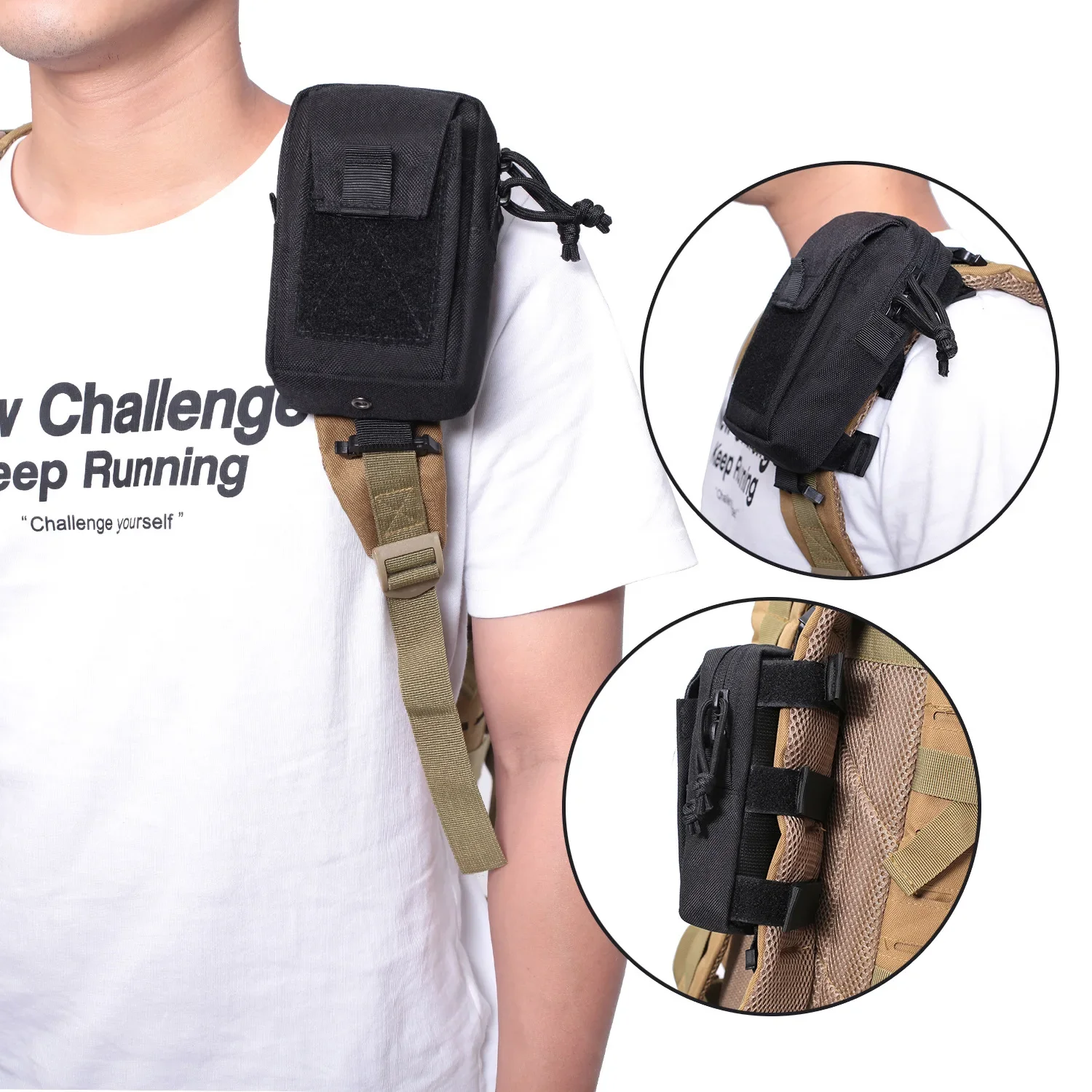 Sack Race Bag - Molle Sırt Çantası Askılı Telefon Tutucu