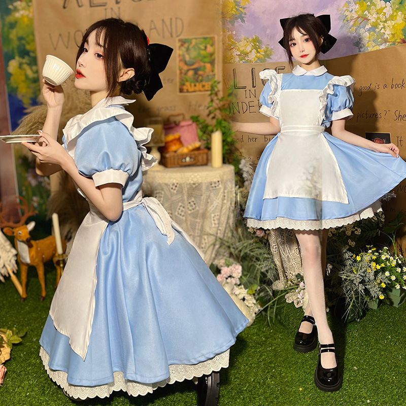 Party Games Alice In Wonderland - Alice Harikalar Diyarında Cosplay Elbise Mavi