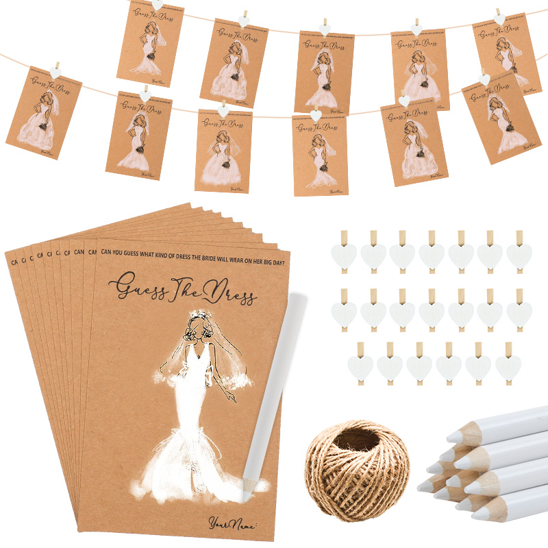 Party Games Bridal Shower - 10/20 takım tahmin düğün elbisesi oyunları