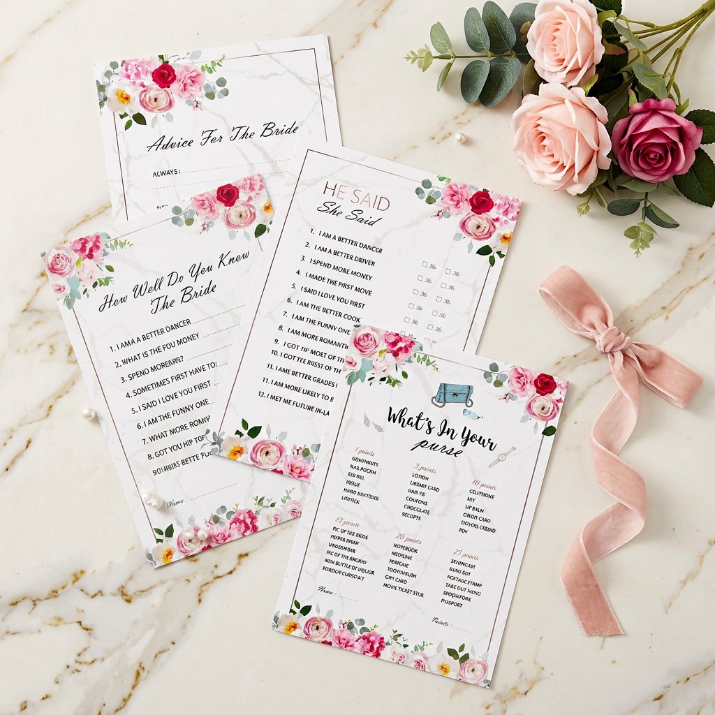 Party Games Bridal Shower - Gelin Partisi Oyun Kartları Seti, 4