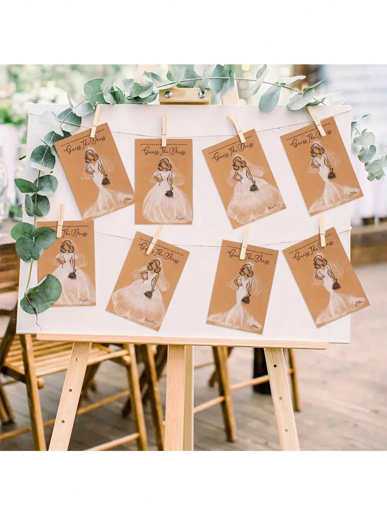 Party Games Bridal Shower - 20/40 adet Elbise Tahmin Gelin Duş