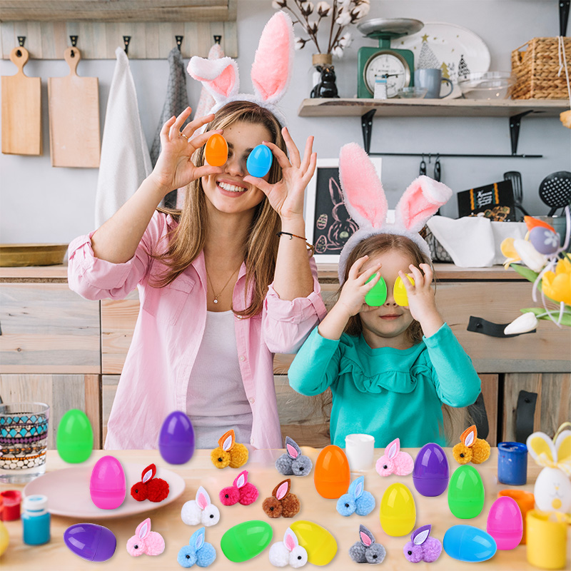 Party Games Egg - 24 Adet Sevimli Tavşan Figürlü Paskalya