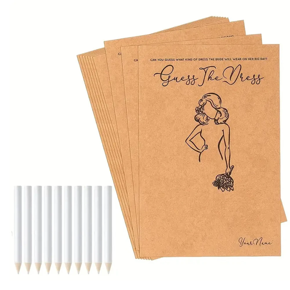Party Games Bridal Shower - Runto 10 Set Komik Elbise Tahmin