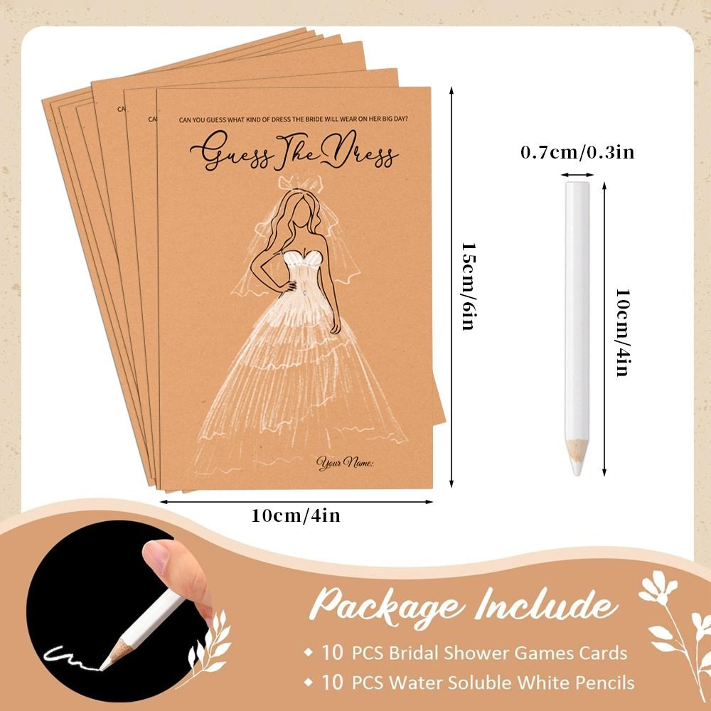10 Adet Elbiseyi Tahmin Et Gel - Party Games Bridal Shower incelemesi ve fiyatı