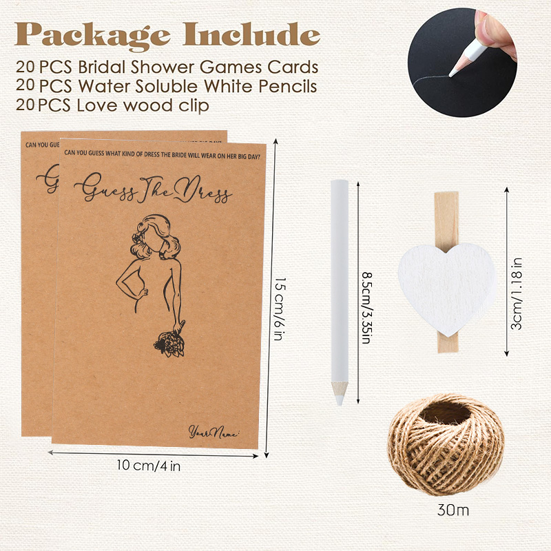 10/20 takım tahmin düğün elbis - Party Games Bridal Shower incelemesi ve fiyatı