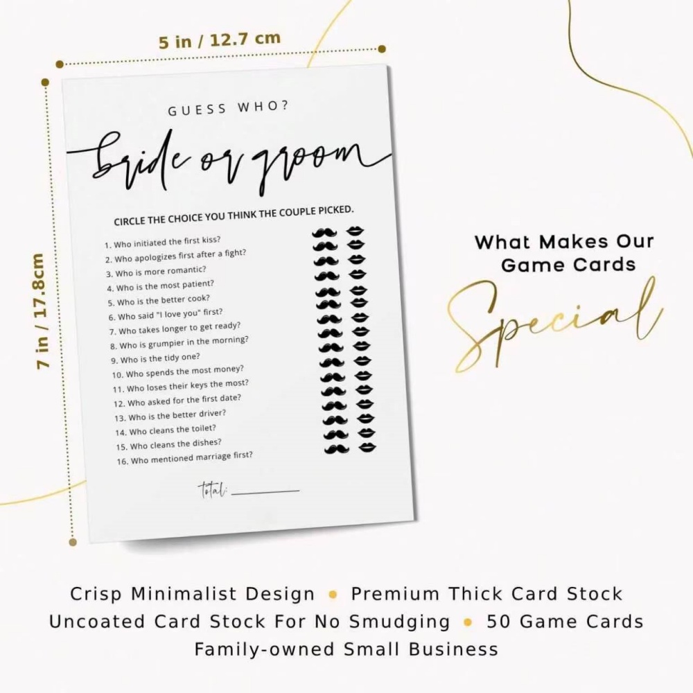 20 Adet Düğün Oyunu Eğlenceli  - Party Games Bridal Shower incelemesi ve fiyatı