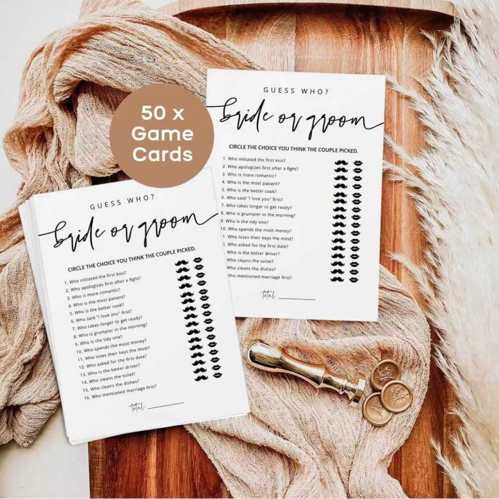 20 Adet Düğün Oyunu Eğlenceli  - Party Games Bridal Shower incelemesi ve fiyatı